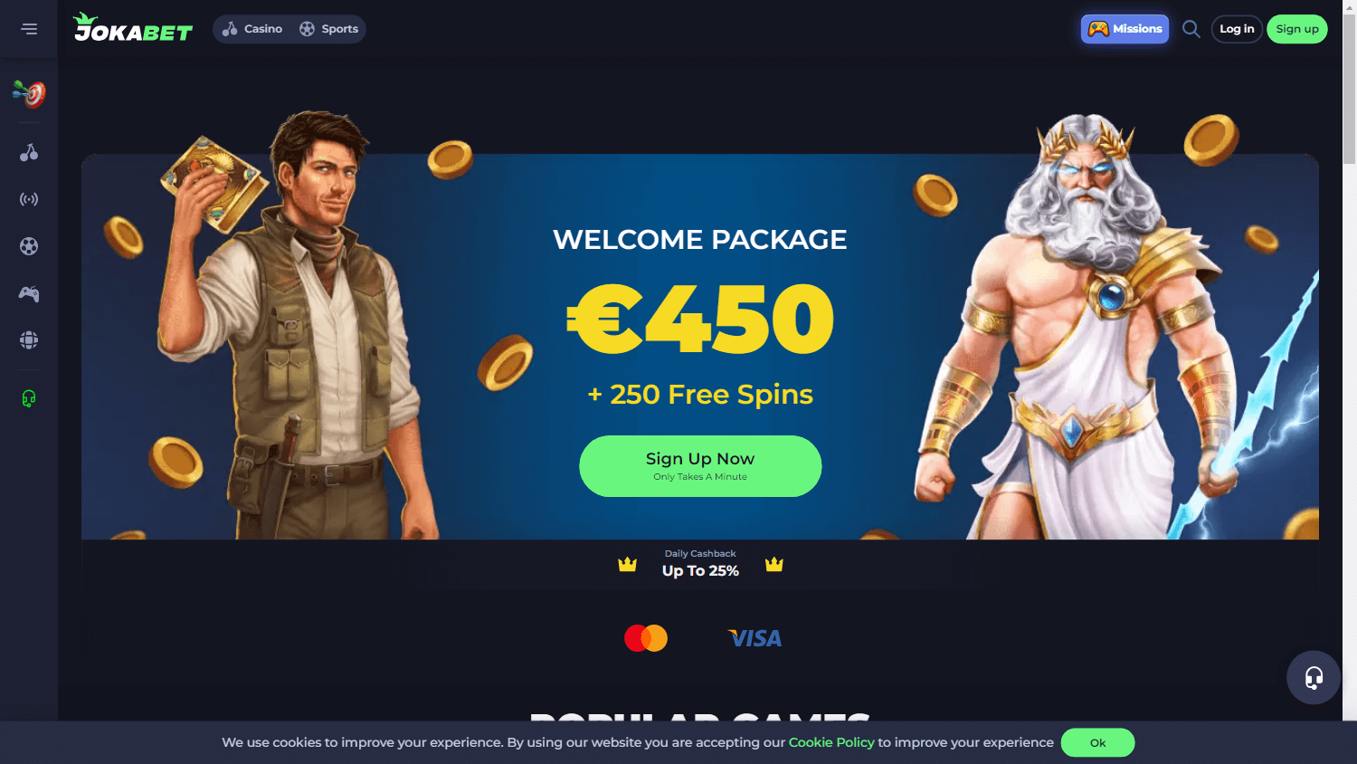 Jokabet Casino Desktop screenshot